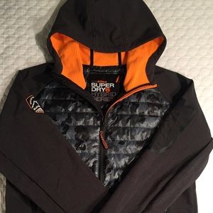 NEW WITH TAGS SUPERDRY HYBRID HOODED JACKET. SAVE.